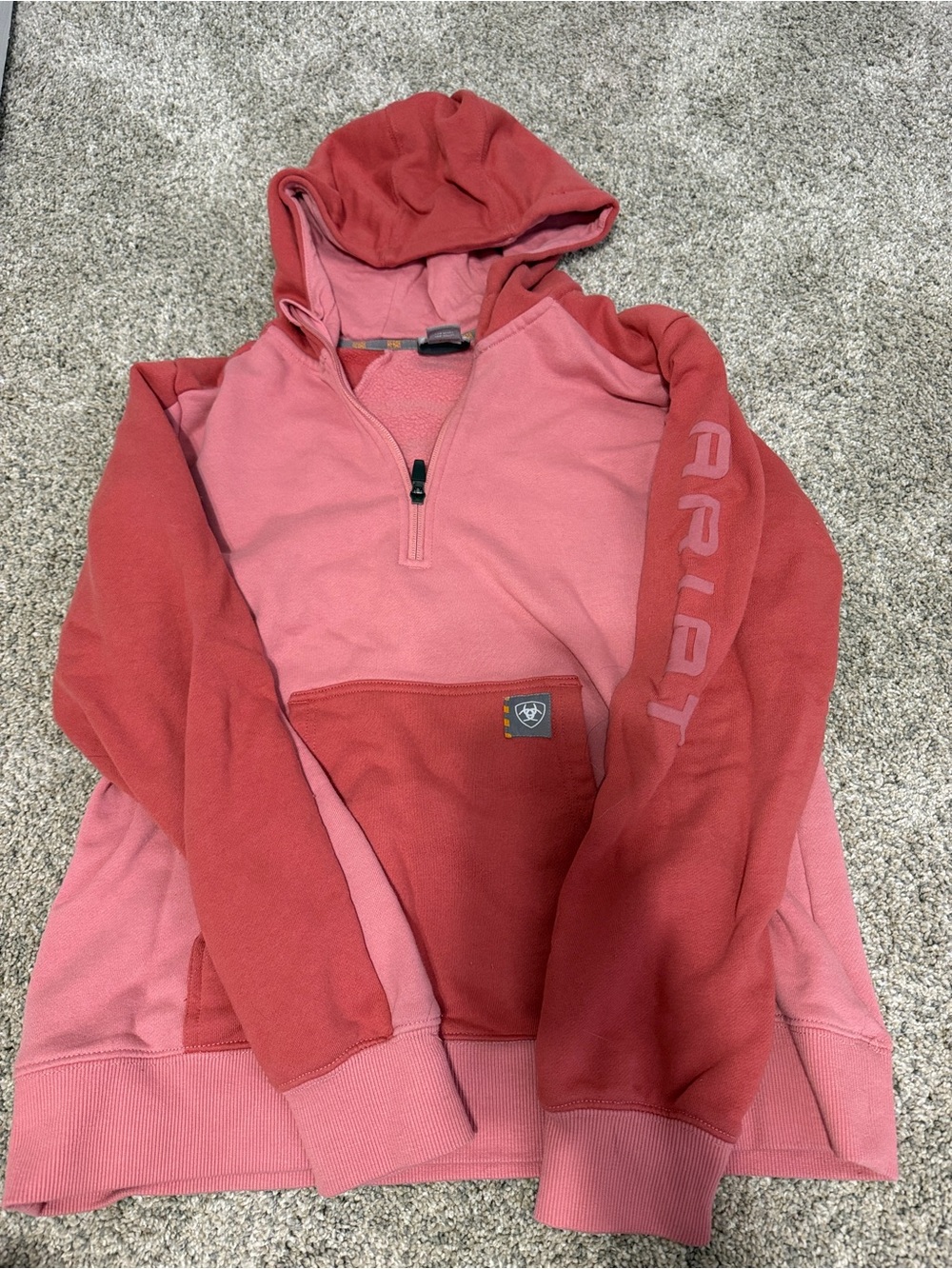 Ariat Two-Tone Rose and Coral Pullover Hoodie